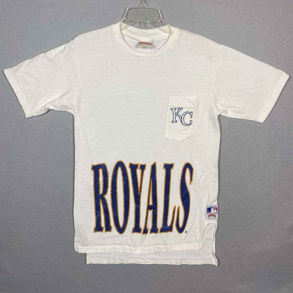 Vintage 80’s-90s Nutmeg Kansas City Royals Baseball TShirt Large MLB Small‎ Tee